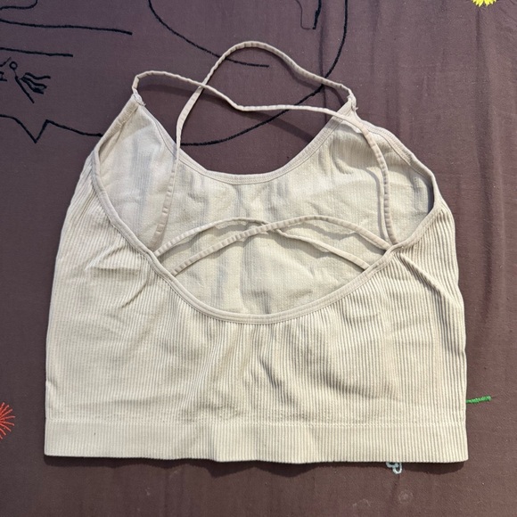 Colsie Ribbed Beige Bralette - Picture 2 of 3